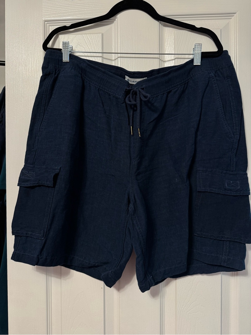 Cubavera XL Men’s Navy Linen-Blend Shorts
